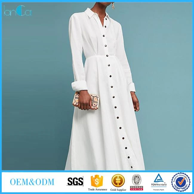 Long Sleeve Linen Dress