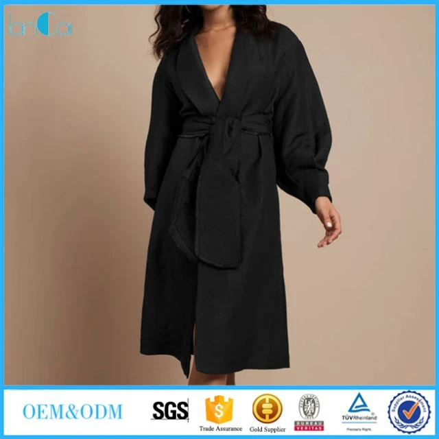 لباس کتانی سیاه با آستین